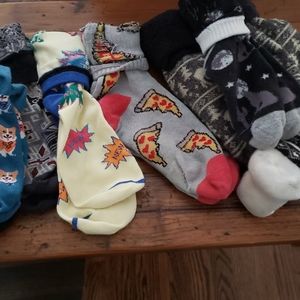 A bundle of men's socks. Baker's dozen!